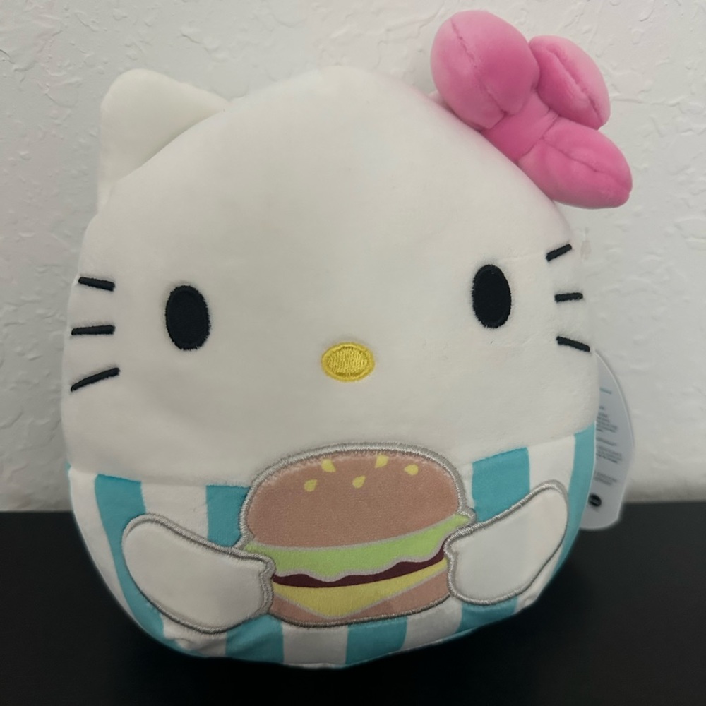 Hello Kitty with Cheeseburger Plush Squishmallows Hello Kitty and Friends
